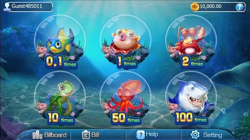 GG Fishing 6 ระดับการเดิมพันของ เกมยิงปลา Fishing World