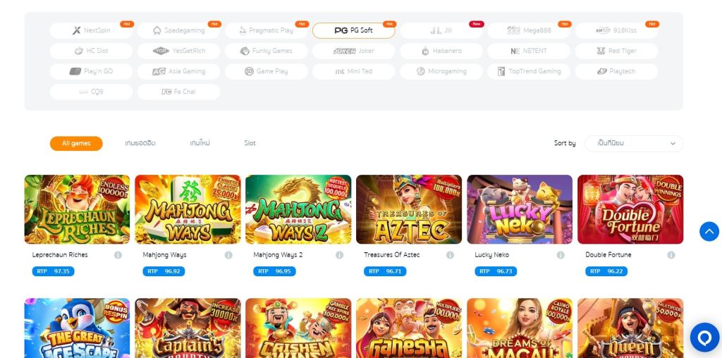 เกมสล็อต pg soft min