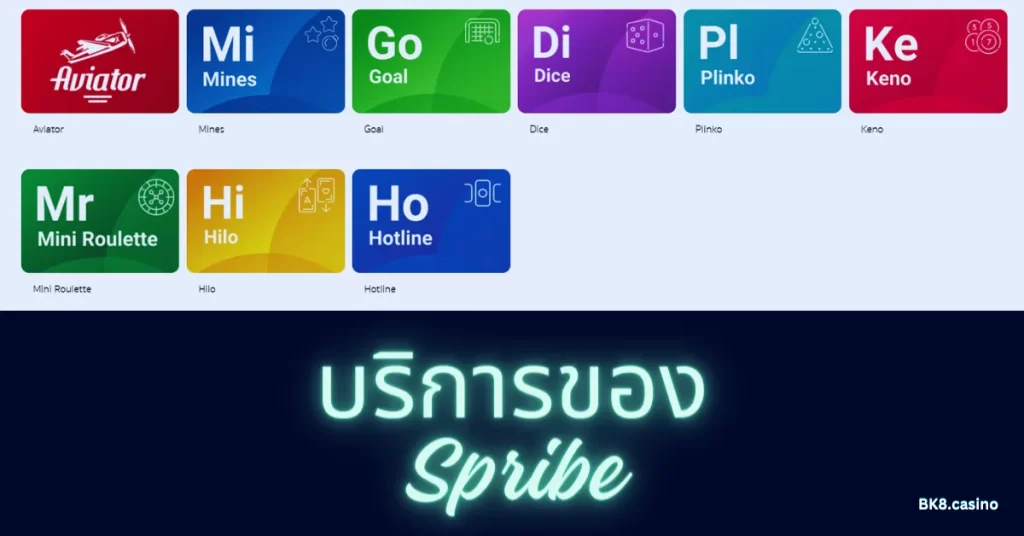 บริการของ spribe